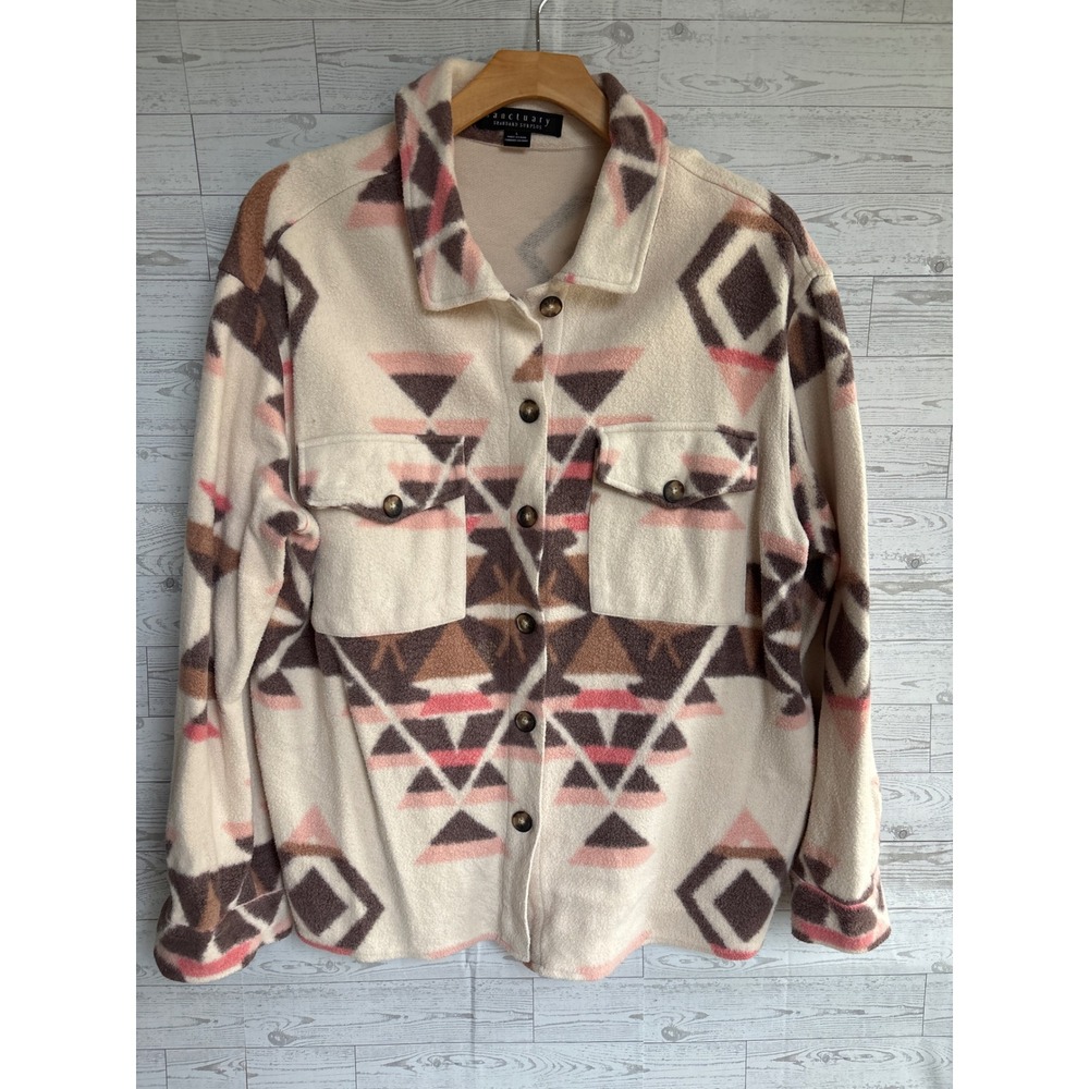 Flannel Coat womens large Sanctuary Shacket western country Cabincore